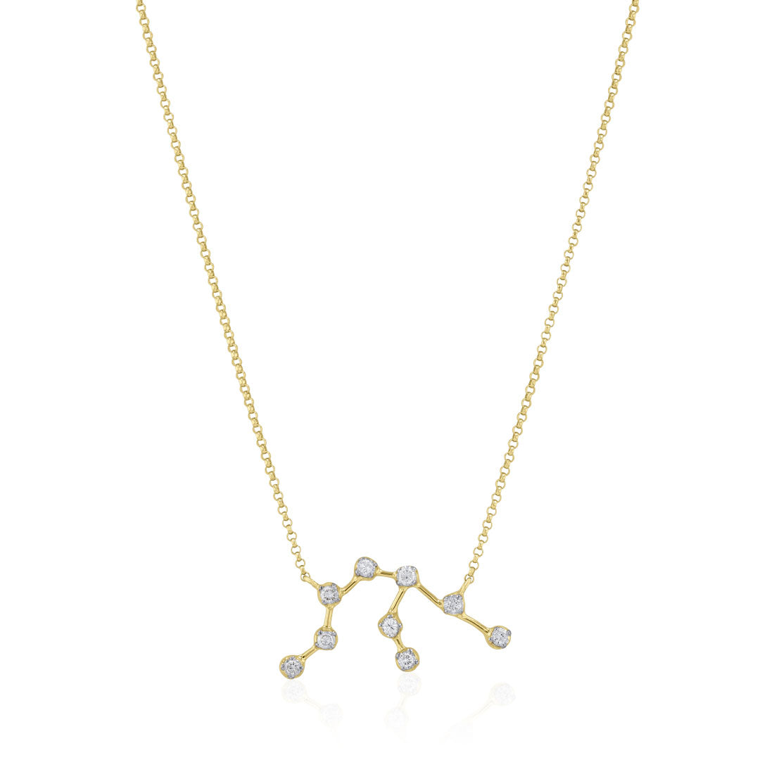 Aquarius constellation necklace deals gold