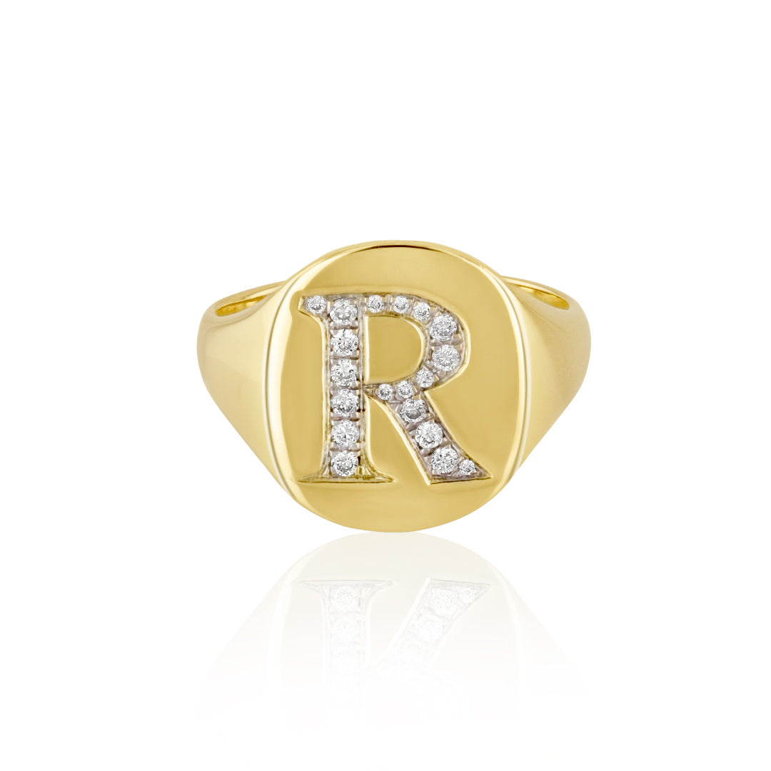 Coin Ring with Diamonds Fabula Jewels