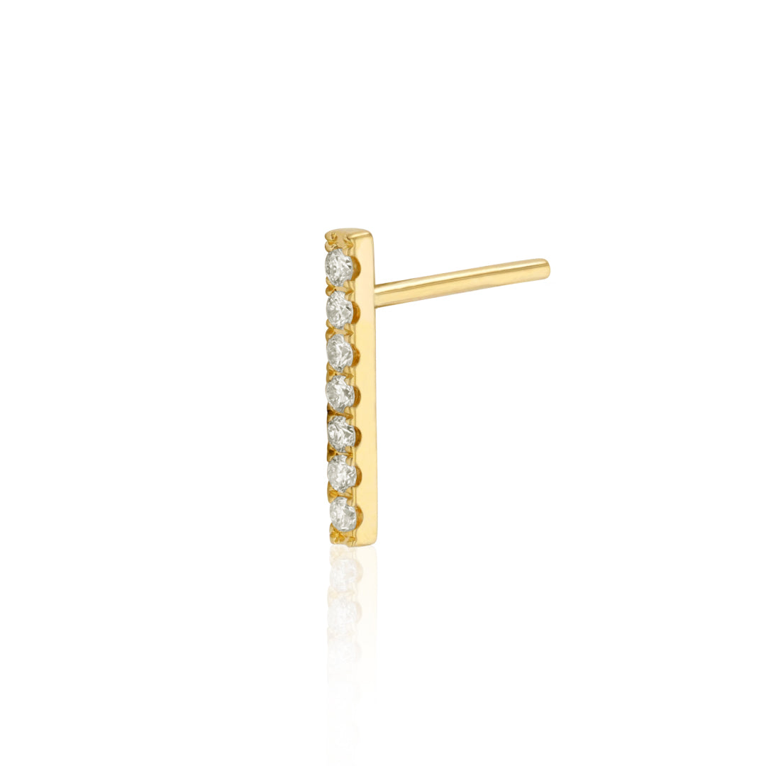 Diamond bar deals stud earrings