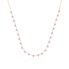 Pink Sapphire Confetti Necklace