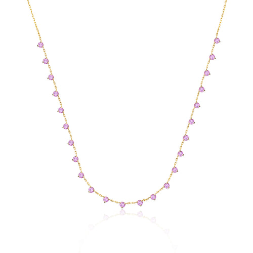 Pink Sapphire Confetti Necklace