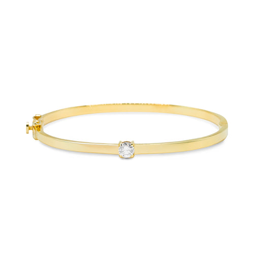 Elysian Solitaire Bangle - Lab Grown Diamonds.