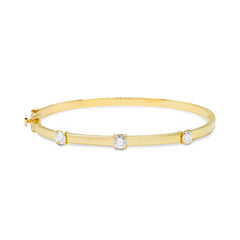 Elysian Trio Solitaire Bangle - Lab Grown Diamonds.