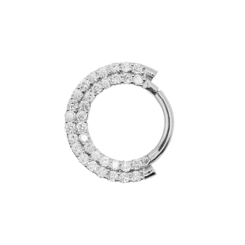 Double-row Diamond Stud (Single)