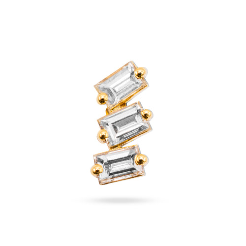 Trio Baguette Stud (Single)