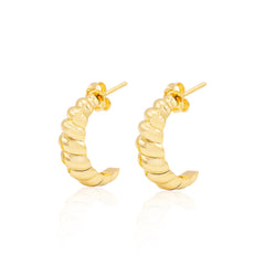 Gold Croissant Earring