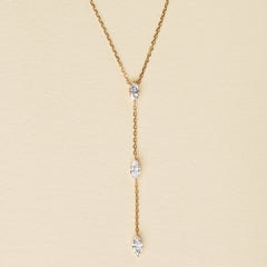 Lab Grown Diamond - Marquise Drops Necklace