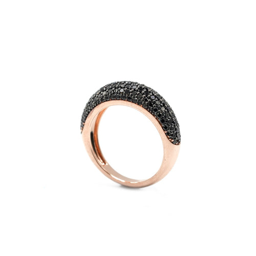 Black Diamond Dome Ring