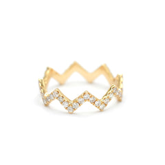 Diamond ZigZag Ring