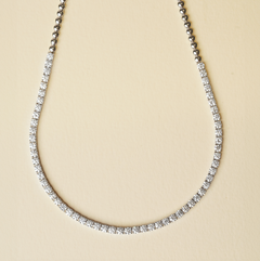 Lab Grown Diamond -Tennis Necklace Tiger Prong