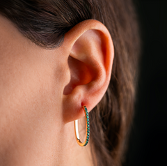 Fabula Paperclip Emerald Earrings