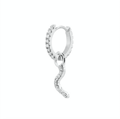 Single Initial Hoop Charm