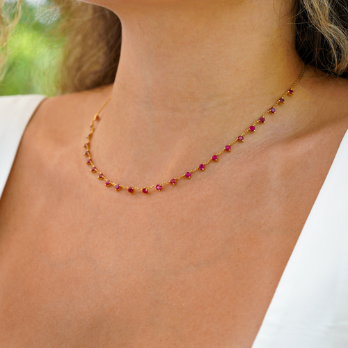 Ruby Confetti Necklace