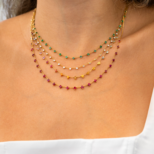 Labgrown Diamond Confetti Necklace - Fabula Jewels Store