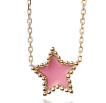 Star enamel necklace.