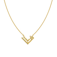 Heart-Shape Initials Necklace