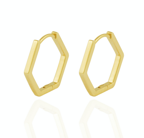 Slim Hexagon Earrings