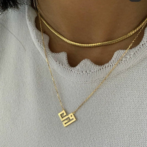 Heart-Shape Initials Necklace