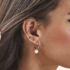 Pearly Hoop Earrings